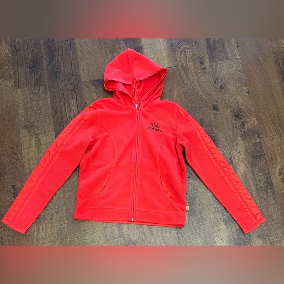 Nike athletics vintage women’s fleece full zip hooded jacket Sz large 12/14 - Picture 2 of 12